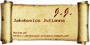 Jakobovics Julianna névjegykártya
